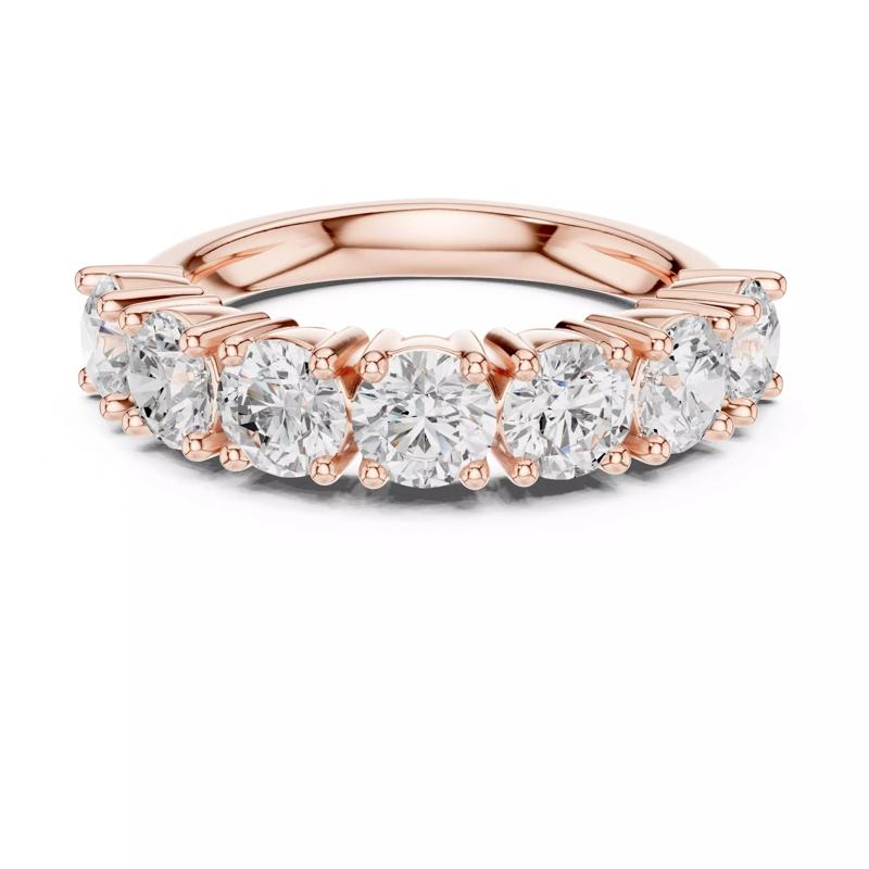 4mm Round Cut Diamond Seven Stone Wedding Ring 3DM STL Video