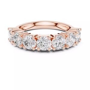 4mm Round Cut Diamond Seven Stone Wedding Ring 3DM STL Video