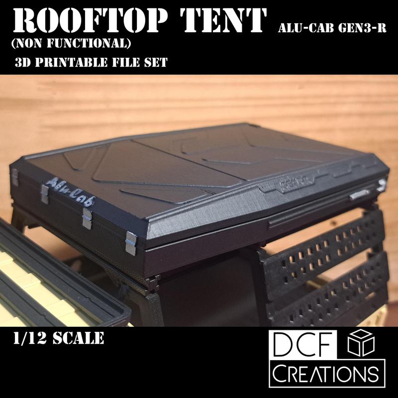 Scale Rooftop Tent (Alu-Cab Gen3-R) 1/12 Scale