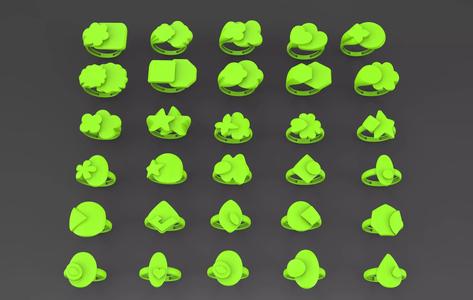 30 New Rings Hight Quality 3dm stl