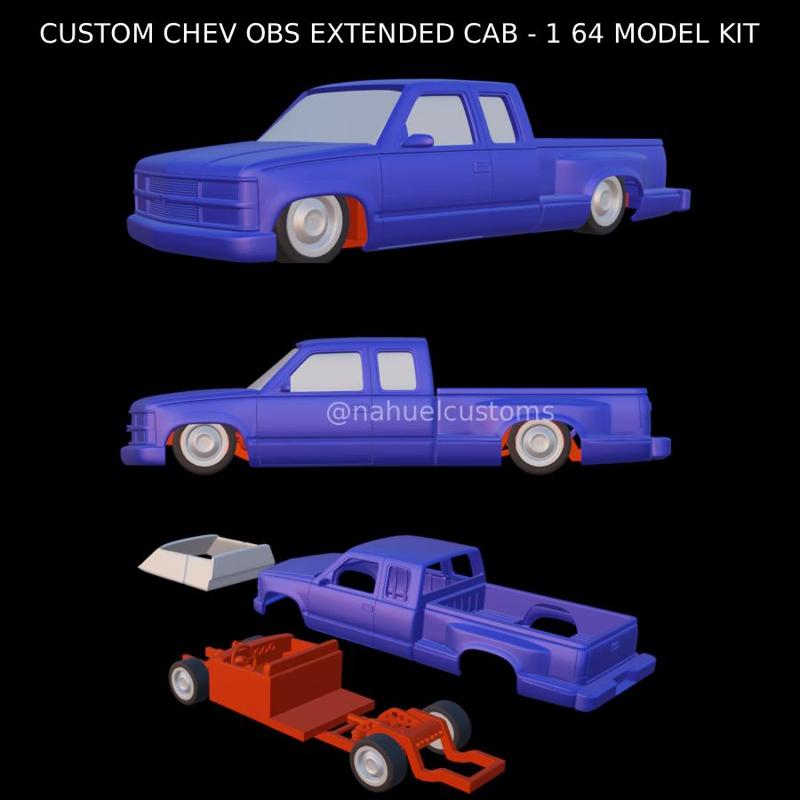 CUSTOM CHEV OBS EXTENDED CAB - 1 64 MODEL KIT