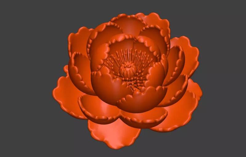Peony flower sculpture model