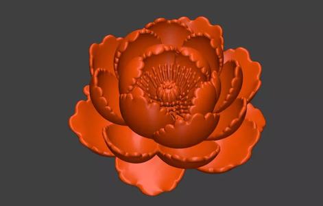 Peony flower sculpture model