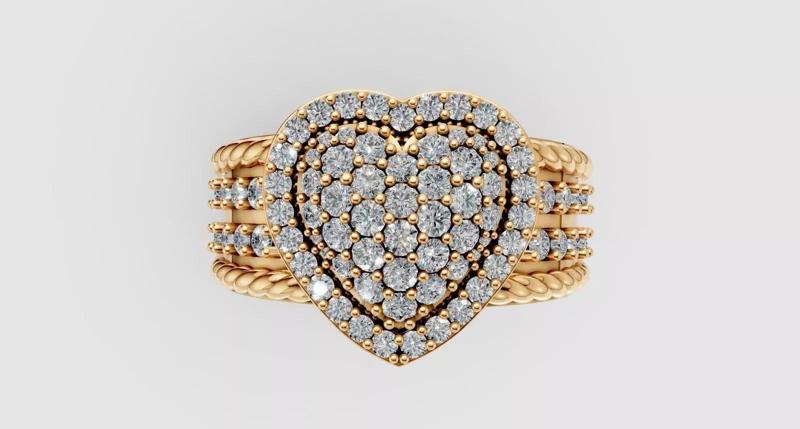 Heart Engagement Ring
