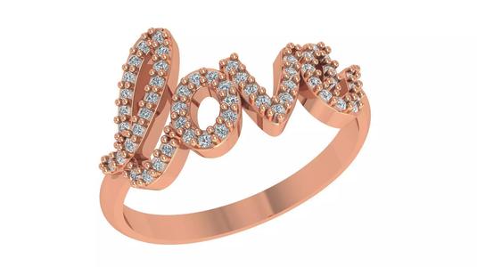 Love Valentine High Jewelry Cocktail Ring 3dm stl renders