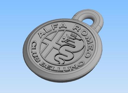 Alfa Romeo Club Keychain - customized name