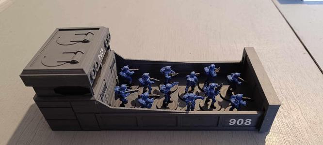 28mm Landing craft for sci-fi wargaming