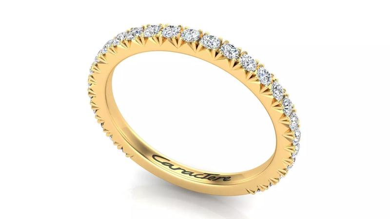 French Pave Wedding Band