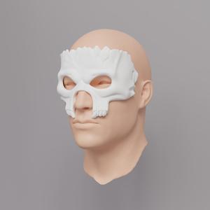 Stylized Skull Mask 3D for Cosplay and Halloween