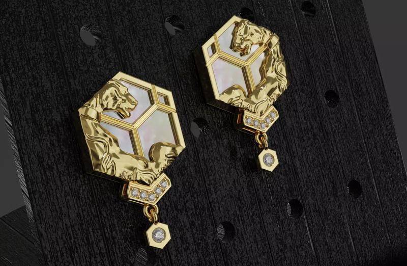 Earring Carrera y carrera - HEXAGON