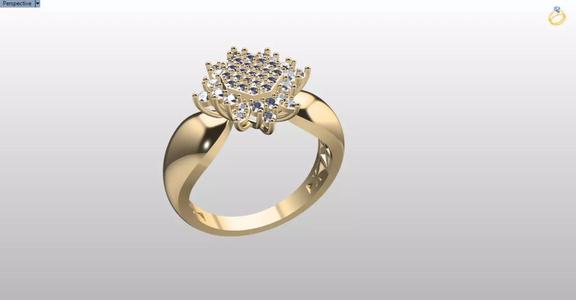 flower modern wedding solitaire