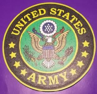 File to 3D print a seal of the United States Army designed for easy in software painting.