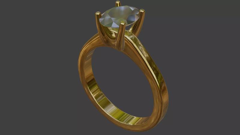 Large Oval solitaire engagement ring
