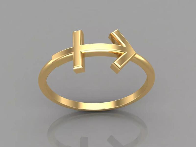 18K Gold Sagittarius Ring V1