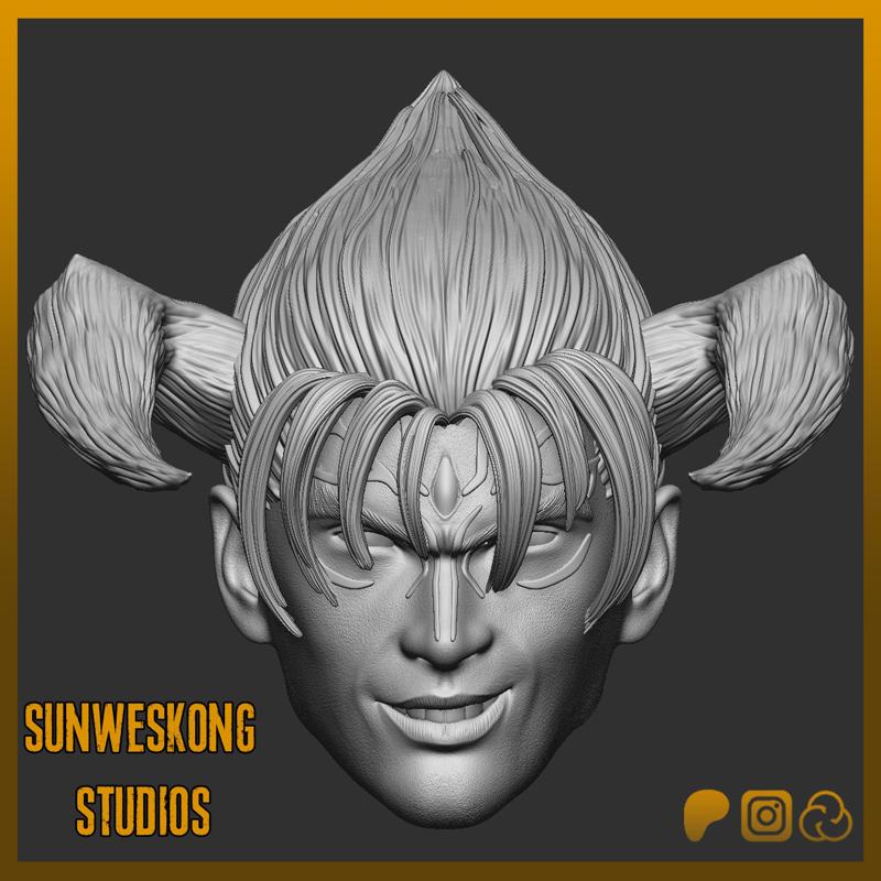 Tekken 7 Devil Jin Kazama Headsculpt