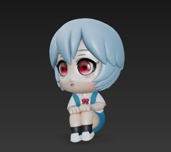 rei ayanami evangelion chibi