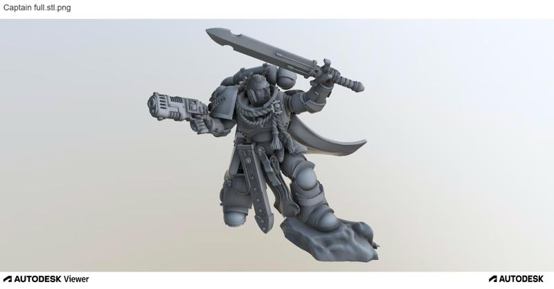 Prime Captain With Plasma Pistol And Sword
