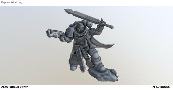 Prime Captain With Plasma Pistol And Sword