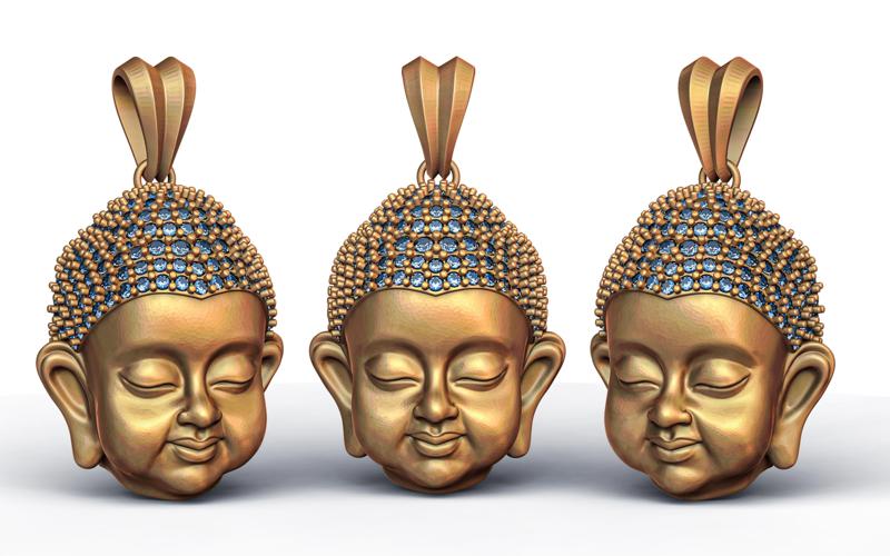 Baby Buddha Diamond Pendant