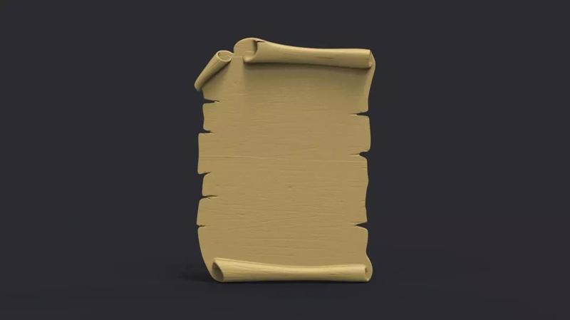 Parchment wooden scroll