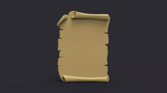Parchment wooden scroll