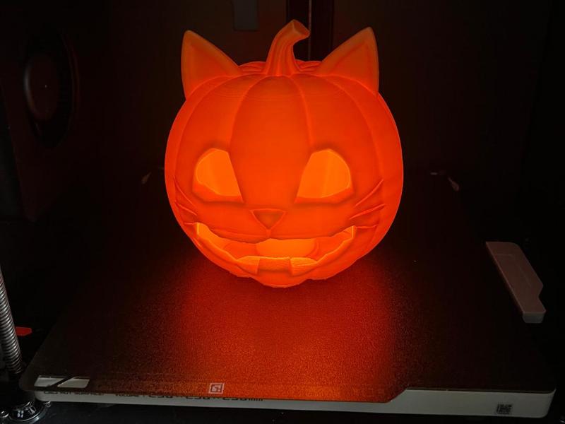 Pumpkin Lamp "Cat"