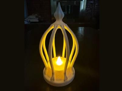Bone cage lamp tea light lantern