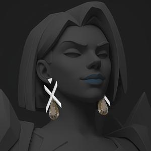 Emma Frost Marvel Rivals Earrings