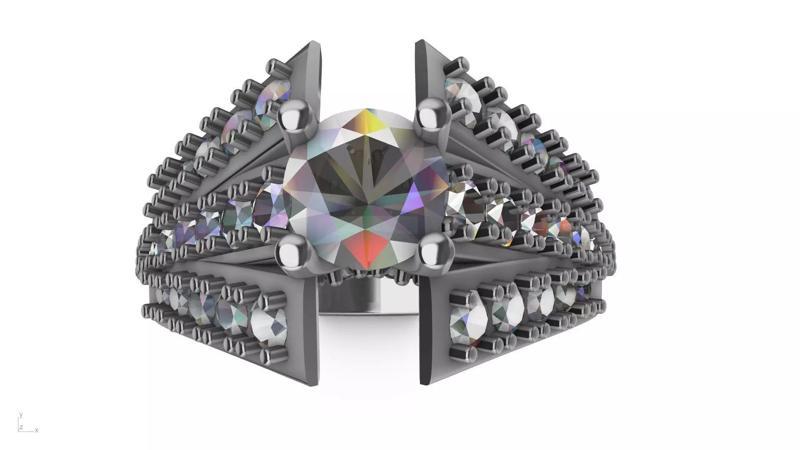 3 line designer ring stl verified