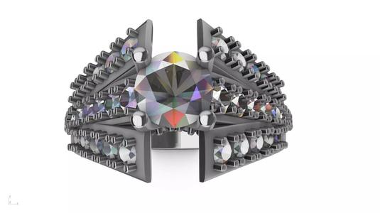 3 line designer ring stl verified
