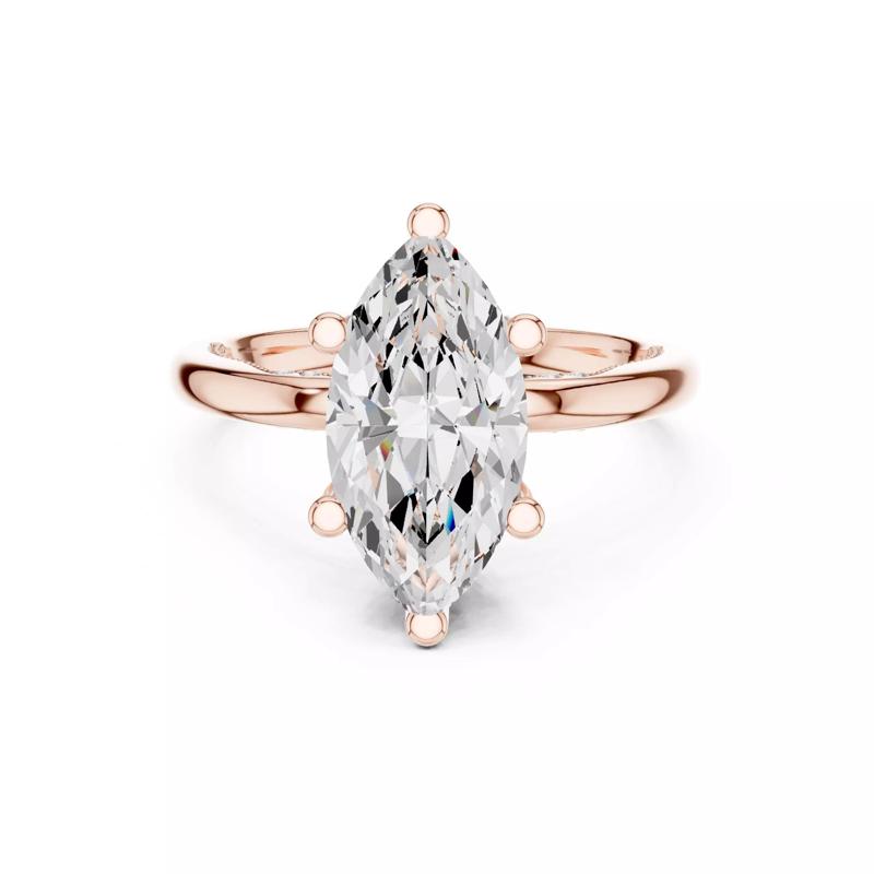 14x7mm Marquise Diamond Milgrain Design Ring 3DM STL Video