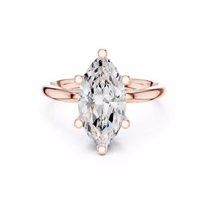 14x7mm Marquise Diamond Milgrain Design Ring 3DM STL Video