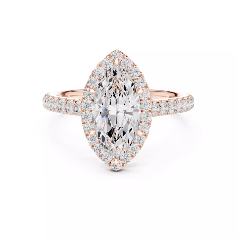 12x6mm Marquise Cut Diamond Wedding Ring 3DM STL Video