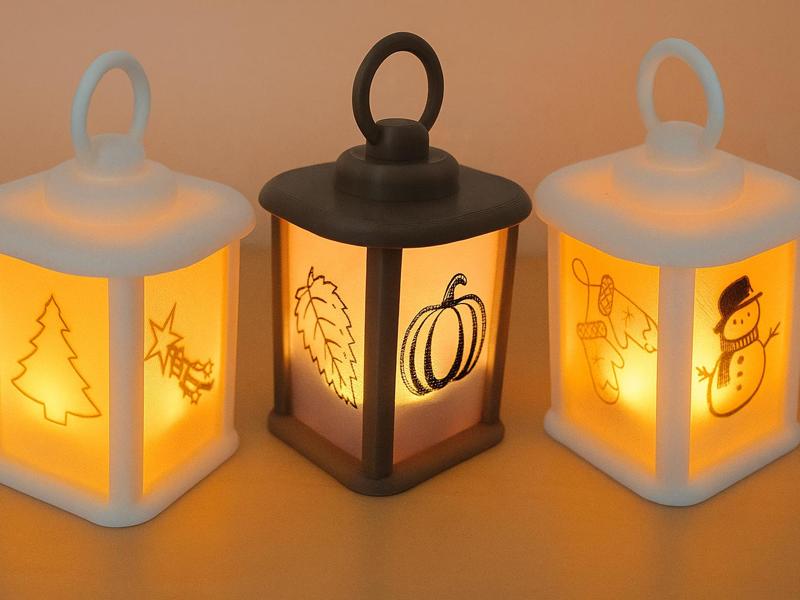 LED Tea Light Lantern with Various Motifs