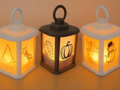 LED Tea Light Lantern with Various Motifs
