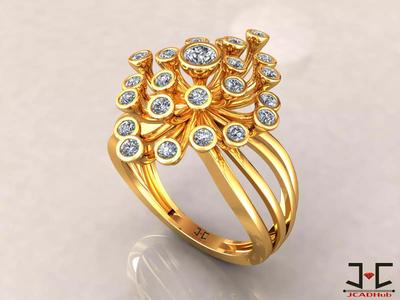 0229 - Cocktail Ladies Ring - JCADHub