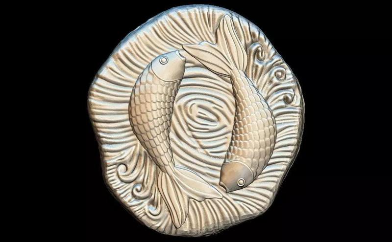 zodiac pisces fish pendant