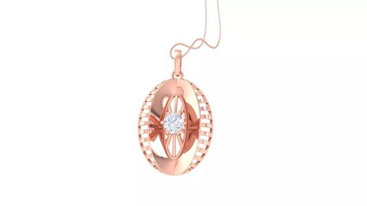 Third Eye Wire Mesh solitaire diamond pendant 3dm stl obj