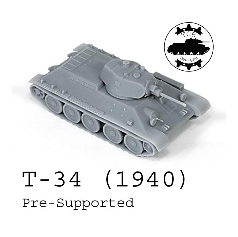 T-34 (1940) - 1/72 Medium Tank - PreSupported