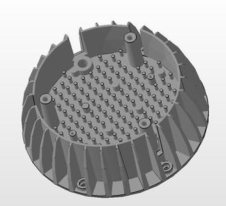 Cooling radiator housing for ground LED lamp
