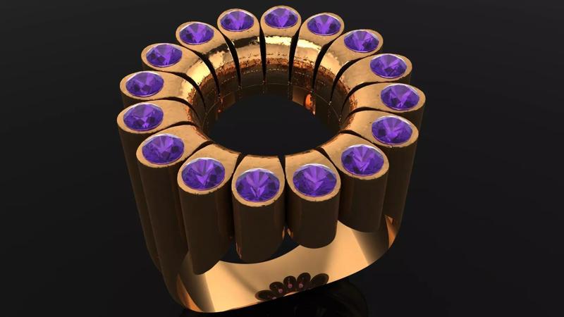 G1015 Jewel Vortex Ring 9gm-15HK