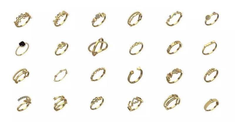 Hollow Rings Pack 3 - 155 3D Models