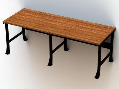 Steel Wood Bench