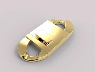 Lock 4 gold plated