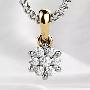 Illusion Setting Gold Pendant