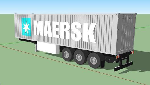 maritime container on chassis