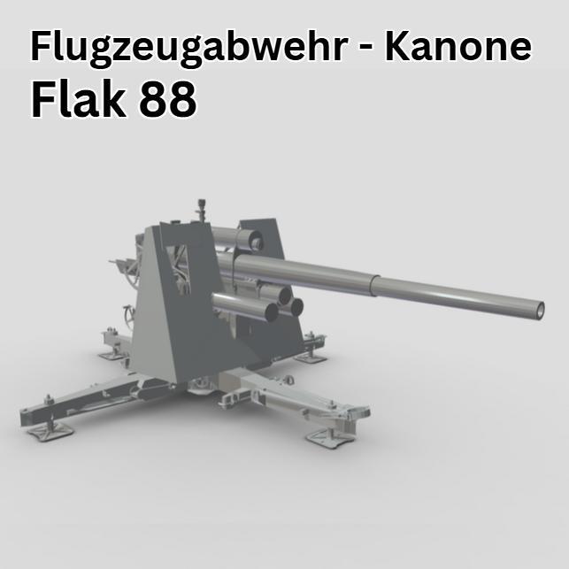 German 88mm anti-aircraft (Flugzeugabwehr-Kanone) gun