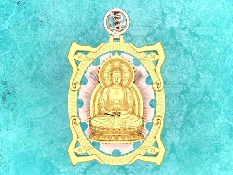 Amitabha Buddha Pendant - Adida Buddha Pendant - Buddha Pendant