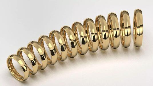 Band Ring for Men print model 3D R0139 W 4mm