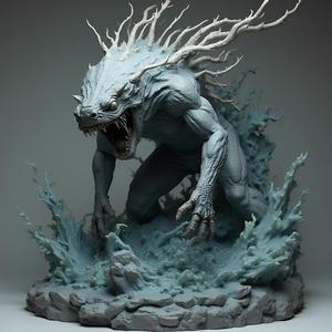 Feral Blight Horror: 28-32mm Scale STL